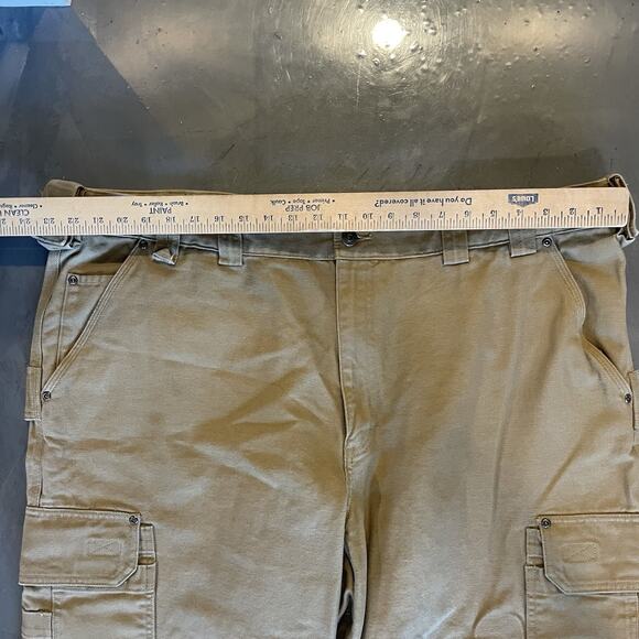 Duluth Fire Hose Ultimate Cargo Work Mens Pants 48x34 Reinforced Knee Tan - Picture 2 of 8